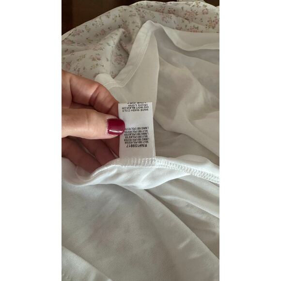 Altar’d State Floral Puff Sleeve Mini Dress Cream Pink Flowers Size M NWT - Picture 13 of 13